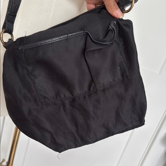 GREAT AMERICAN LEATHER WORK Sleek Black Crossbody Bag Y2K Vintage - Picture 6 of 15